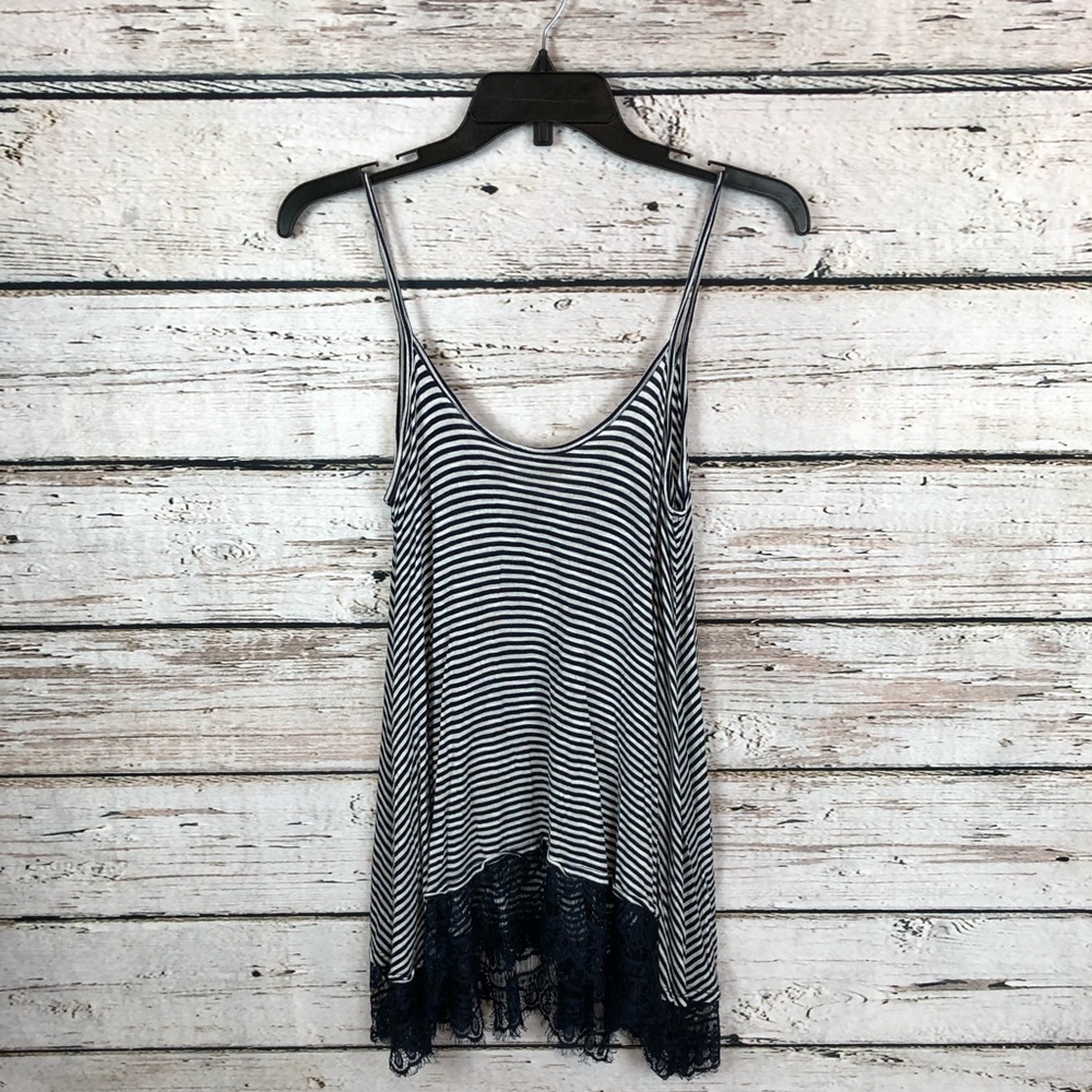Striped Tank in Navy & White
